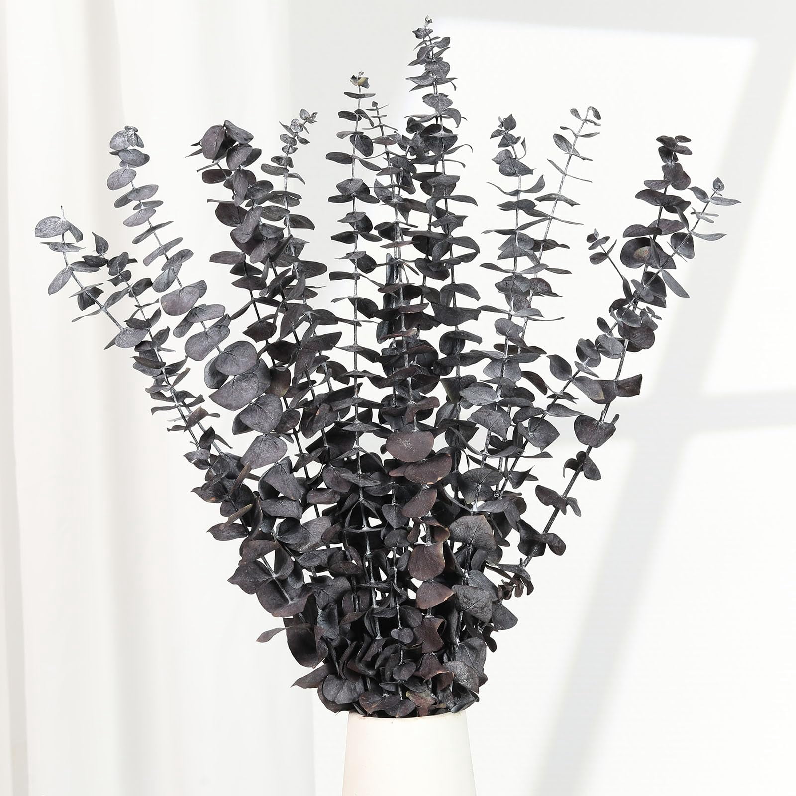 20 Pcs Dried Eucalyptus Stems, 17'' Natural Fresh Eucalyptus Leaves Branches Hanging for Shower, Preserved Real Plant Live Greenery for Home SPA Wall Bathroom Wedding Party Vase Decor