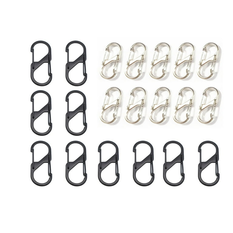 20 Pcs Dual Spring S Carabiner Zipper-Zipper Clips Anti Theft-Zipper Pull  Locks for Backpacks-Clip Theft Deterrent for Luggage Suitcase Camping-10PCS