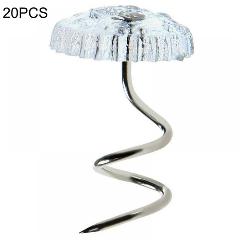 20 Pcs Dust Ruffle Pins Bed Skirt Pins Clear Heads Twist Pins for  Upholstery,Slipcovers and Bedskirts,Bedskirt Pins 