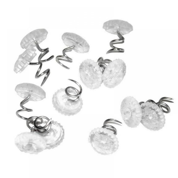 20 Pcs Dust Ruffle Pins Bed Skirt Pins Clear Heads Twist Pins for Upholstery, Slipcovers and Bedskirts, Bedskirt Pins