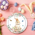 thumbnail image 1 of 20 Pcs Easter Paper Plates 7'' Round Disposable Bunny Plates Bulk Egg He Is Risen for Holiday Spring Party Dessert Supplies, 1 of 4