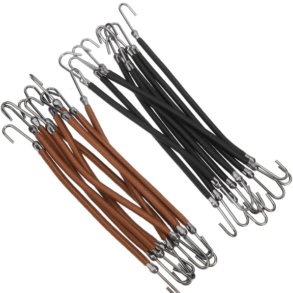 20 Pcs Elastic Hair Bands with Hook Bungees Hooks Wig Women's