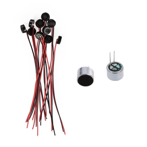 20 Pcs Electret Condenser Miniphone for PC Phone MP3 MP4, 10 Pcs 9.7X7Mm & 10Pcs 4X2Mm