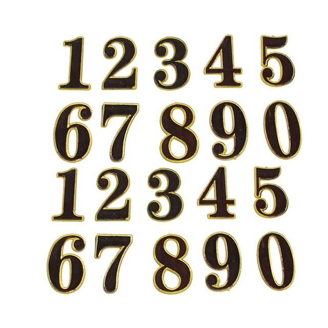 20 Pcs Emblems Door Number Signboard House Number Sign Doorplate Figure