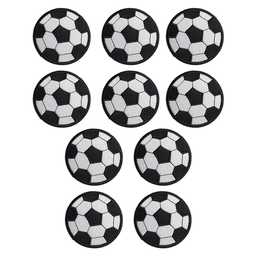 20 Pcs Embroidered Football Cloth Sticker Jeans DIY Sewing Repair