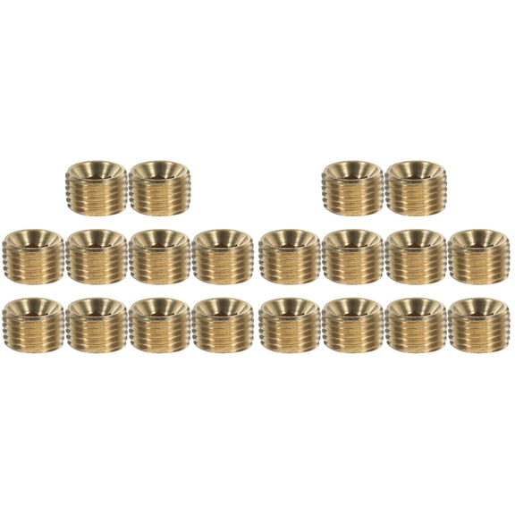 20 Pcs External Hexagonal Copper Plug Brass Pipe Connector Lightweight Durable