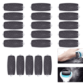 20 Pcs Extra Coarse Replacement Roller Refill Heads Compatible with Amope Pedi Refills Electronic Foot File