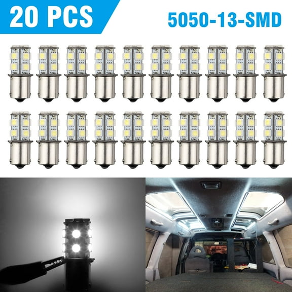 20 Pcs Extremely Super Bright 1156 Led Replacement Light Bulbs For Rear Turn Signal Lights
