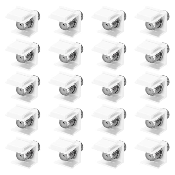 20 Pcs F81 Coaxial Cables Connector for Wall Plate and Patch Panel,Silver