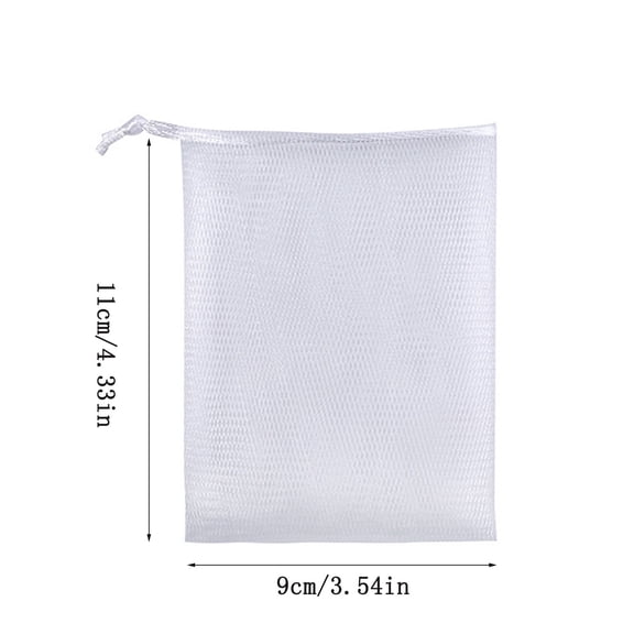 20 Pcs Facial Wash Foaming Net, Mesh Soap Saver Bags Soap Foaming Pouch Shower Soap Net Holder Shampoo Bar Bag Bath Soap Scrubber Pouch with Drawstring