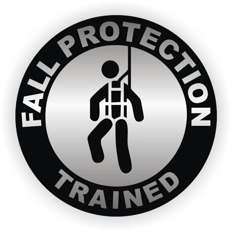20 Pcs - Fall Protection Trained Hard Hat Stickers Safety Helmet Decals ...