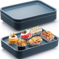 thumbnail image 2 of Caterline Large Catering Platters With Lids - 10 Pack, Rectangle, 40% Recycled Plastic, Made In UK 2 of 6