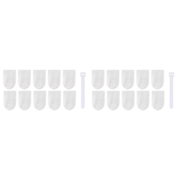 20 Pcs Faucet Filter Cotton Bags, Reusable Faucet Filter Sleeve, High Density Splash-Proof Universal Faucet Filter for Kitchen Sink Bathroom Water Sediment Filtration, 1.9"x3.9", Light Ashy