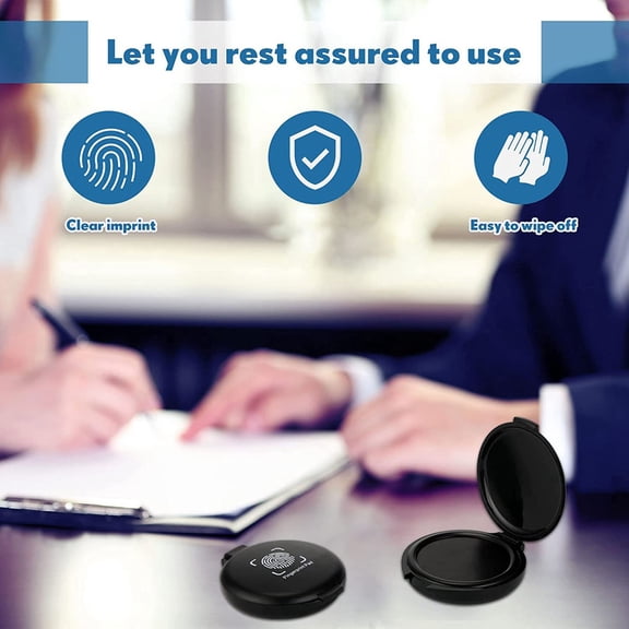 20 Pcs Fingerprint Fingerprint Ink Pad Mini Black Stamp Ink Pad