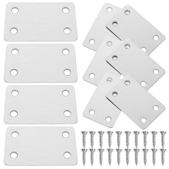 20 Pcs Fixed Code Layer Board Metal Mounting Plate Straight Bracket Flat Bracket Brackets for Braces Metal Bracket