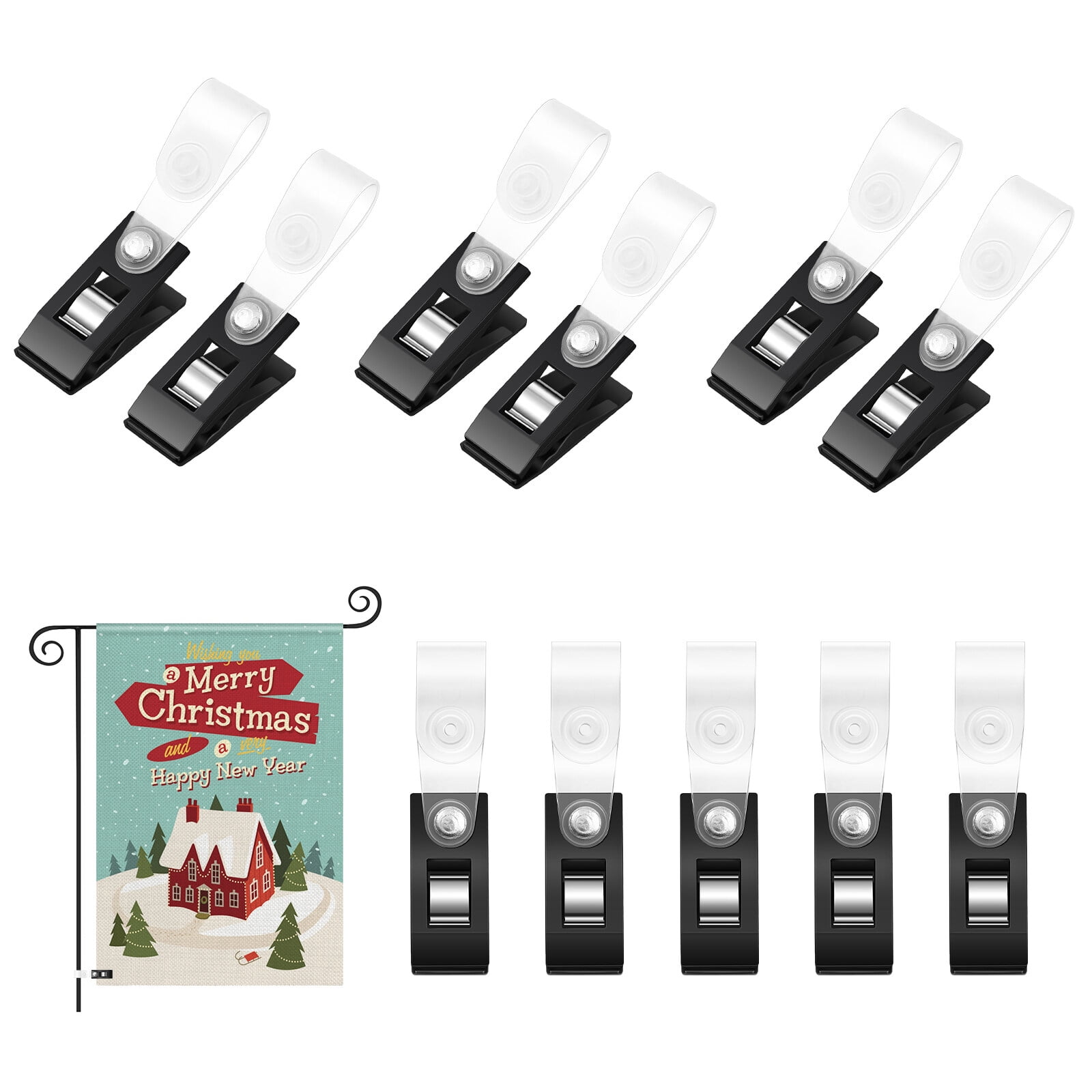 20 Pcs Flag Flags Weights Clip Anti for Garden American Style