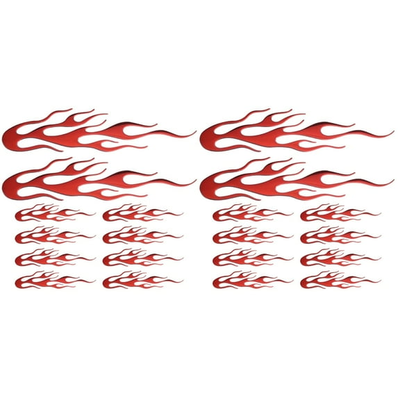 20 Pcs Flame Sticker Car Decal Decorative Vehicle Sticker Flame Automotive Sticker Vehicle Decal