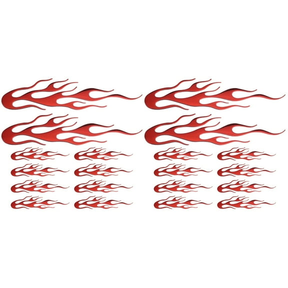 20 Pcs Flame Sticker Car Decal Decorative Vehicle Sticker Flame Automotive Sticker Vehicle Decal