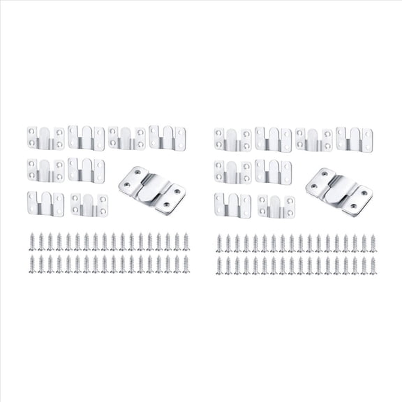 20 Pcs Flush Mount Bracket Interlocking Hang Furniture Connector Stainless Steel Wall Mount Picture Frame Brackets