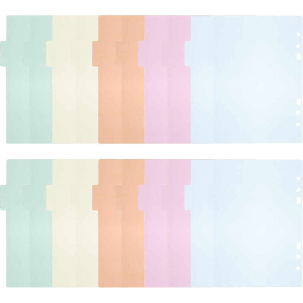 20 Pcs Folder Binder 6 Hole Dividers Paper Folder Dividers Page