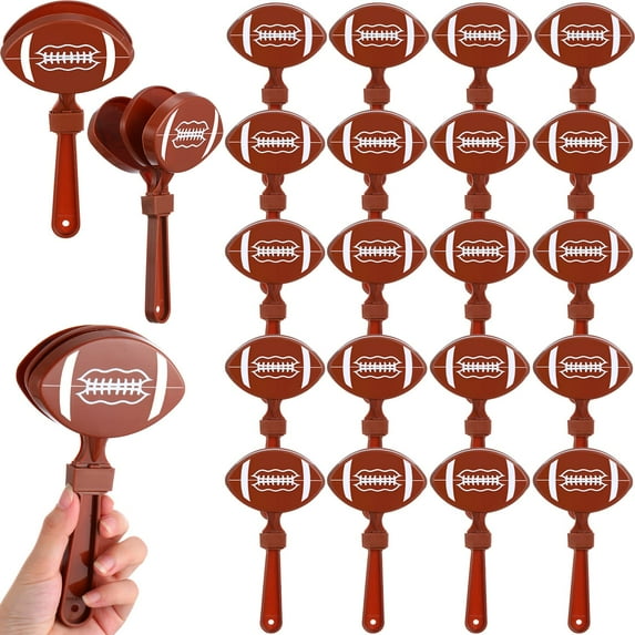 20 Pcs Football Clappers CM31 Noisemakers Plastic Hand Clappers Bulk Noise Makers for Football Games Accessories, Homecoming, Cheer, Birthday, Fiesta, Carnival Party Decorations, 7.3 x 3.3 Inches