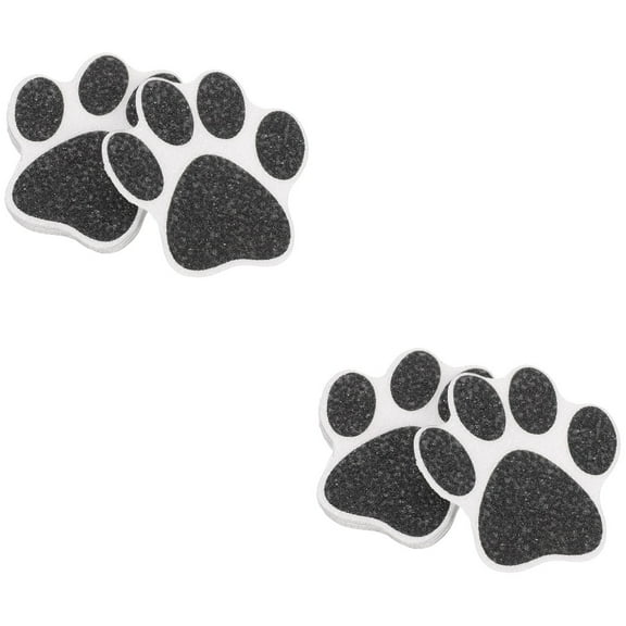 20 Pcs Footprint Anti-slip Stickers Kitchen The Walll Bath Tub Non Paw Waterproof Bathtub Rug Cartoon Dog Tomorrow