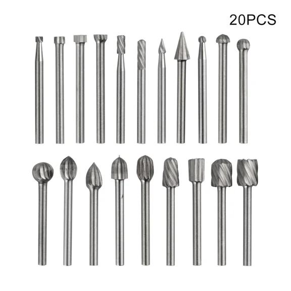 20 Pcs For Dremel Diamond Burr Bits Drill Set Rotary Multi Tool Accessories Kit*