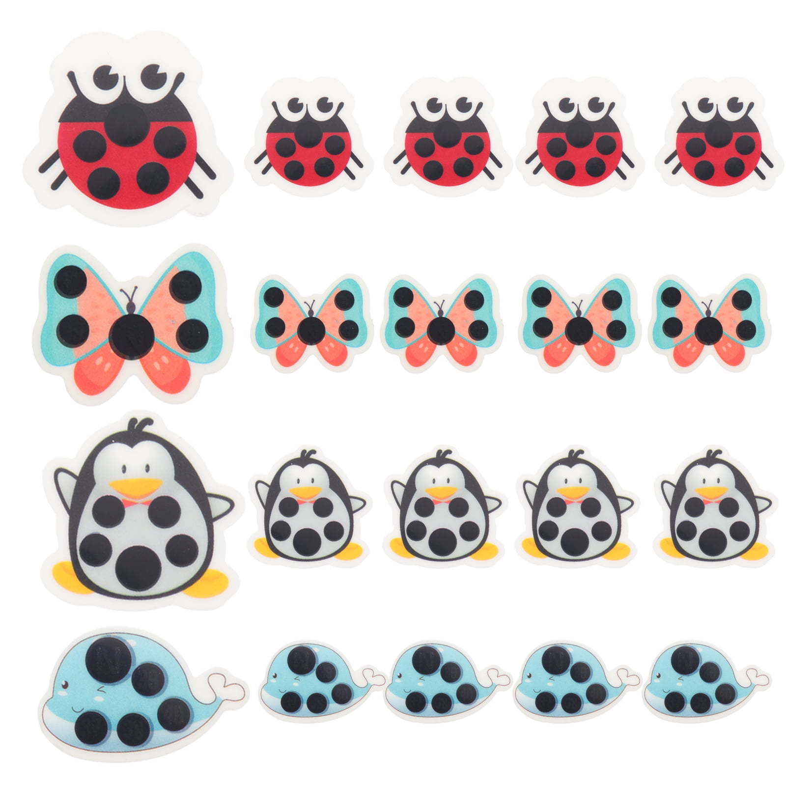 20 Pcs Forehead Temperature Measuring Sticker Kids Patches Thermometer Cartoon Child Infant