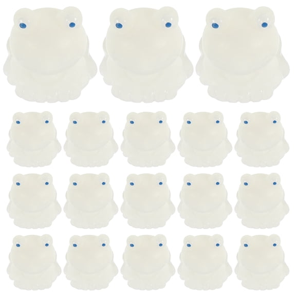 20 Pcs Frog Stuffed Animal Ornament 1.70X1.50X1.50CM White