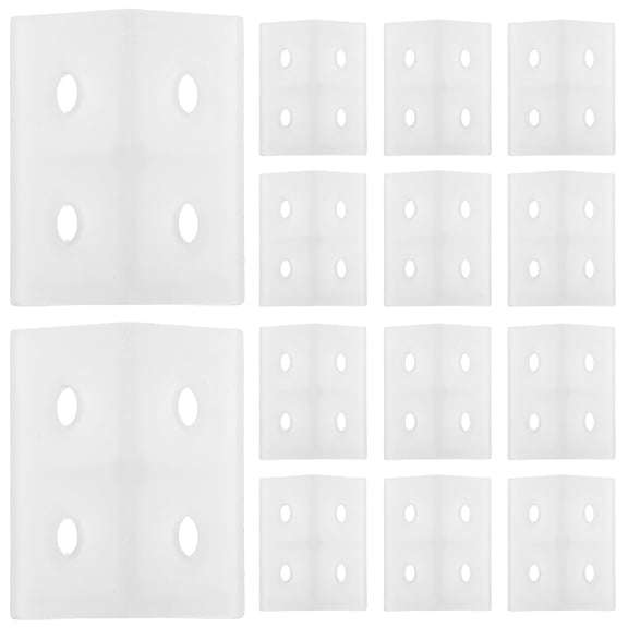 DINHEAROM 20Pcs Transparent Plastic Corner Braces Shelf Support Brackets for Cabinet Drawers