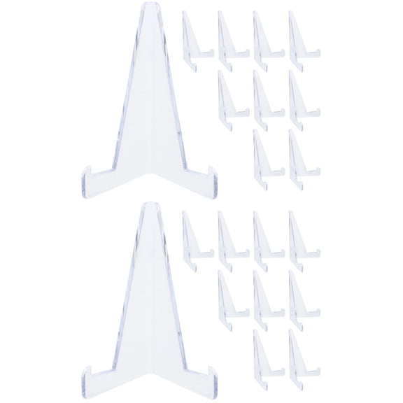 20 Pcs Game Card Holder Tabletop Display Easels Rack for Artwork Photo Plate Stands Acrylic