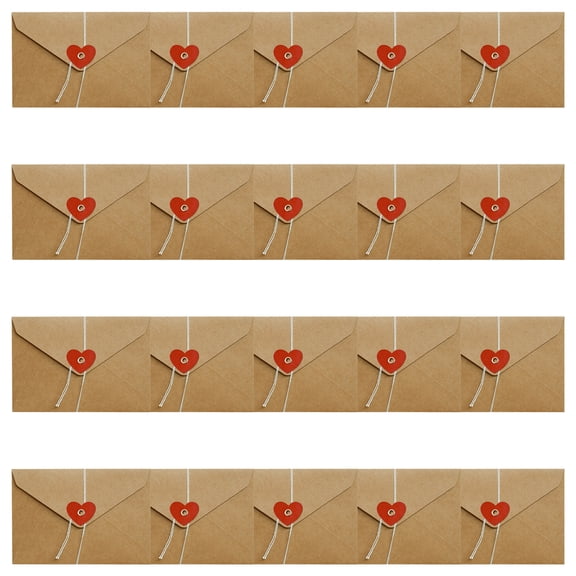 20 Pcs Gift Envelopes Retro Envelopes Paper Envelopes Invitation Envelopes Valentines Day Paper Envelopes