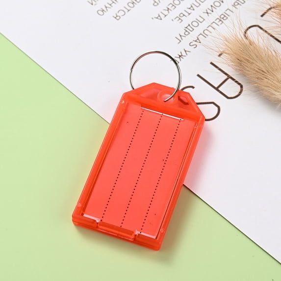 20 Pcs Gift Key Tags With Split Ring Key Fobs Labels Id Keyring Tags