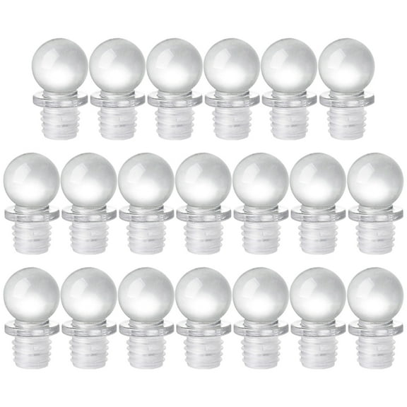 ifundom 20Pcs Transparent Glass Ball Caps for Storage Elegant Dispenser Caps Mini Flower Arrangement