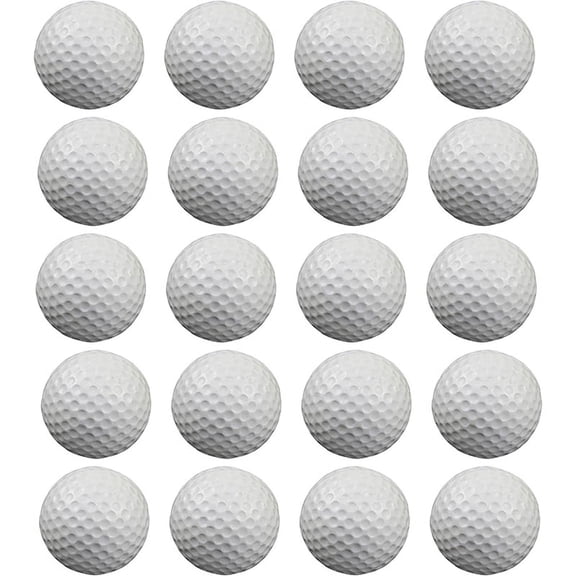 20 Pcs Golf Practice Balls,Foam Ball,Golf Training Indoor and Outdoor, for Backyard Hitting Mat,White