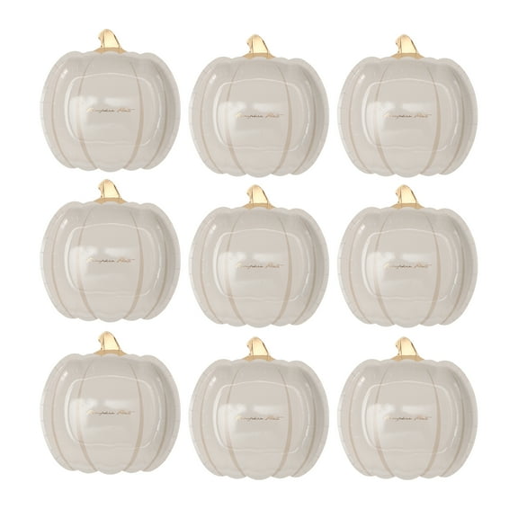 20 Pcs Halloween Disposable Pumpkin Paper Plates Lovely Paper Plates (Assorted Color)