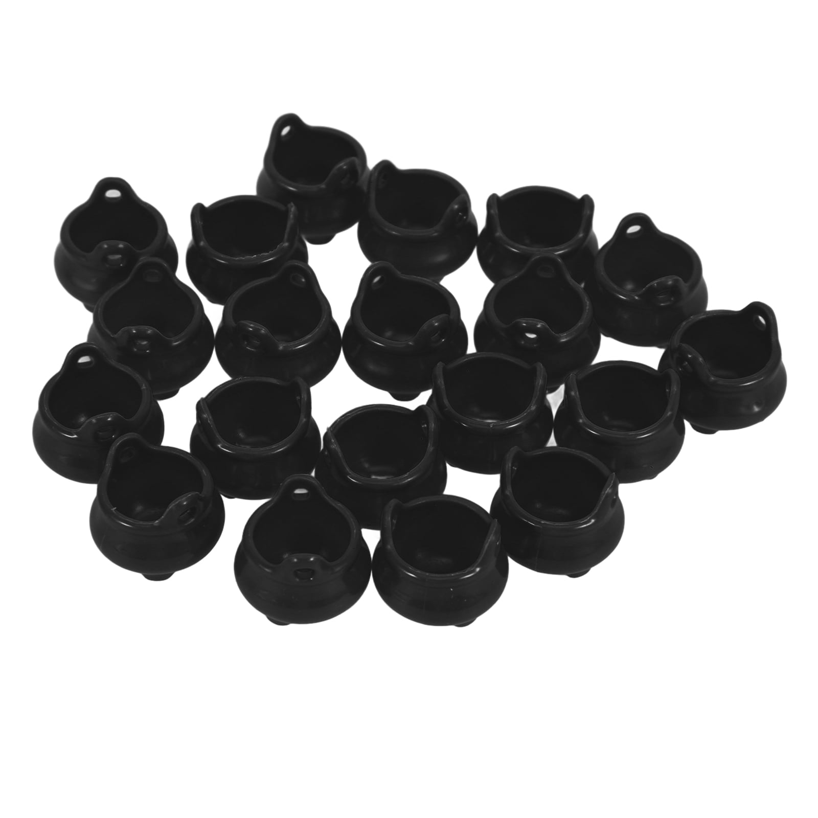 20 Pcs Halloween Witch Boiler Dollhouse Toys Mini Cauldron Pots 1/12 Scale Cauldron Halloween Miniatures Cauldron Pots