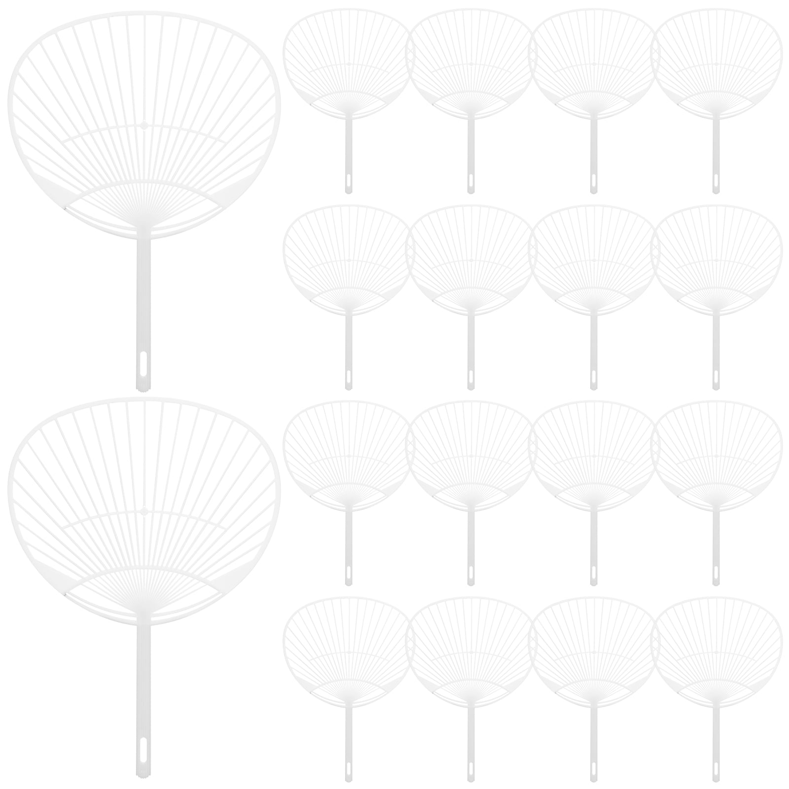 20 Pcs Handheld Fan Making DIY Kit Fans Handheld Framework Foldable