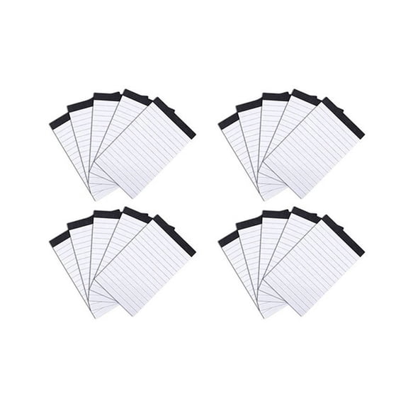 20 Pcs Handwriting Line Notebook Mini Pocket Notebook Refill A7 Memo Book Refill with 30 Sheets Lined Office Supplies,20 x Notebook refill,White