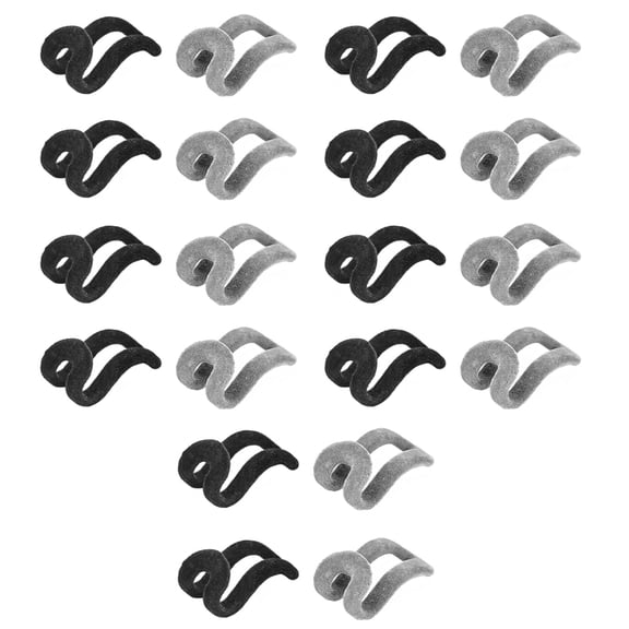 20Pcs Flocking Hanger Hook Mini Plastic S Shaped Coat Hanger Hooks