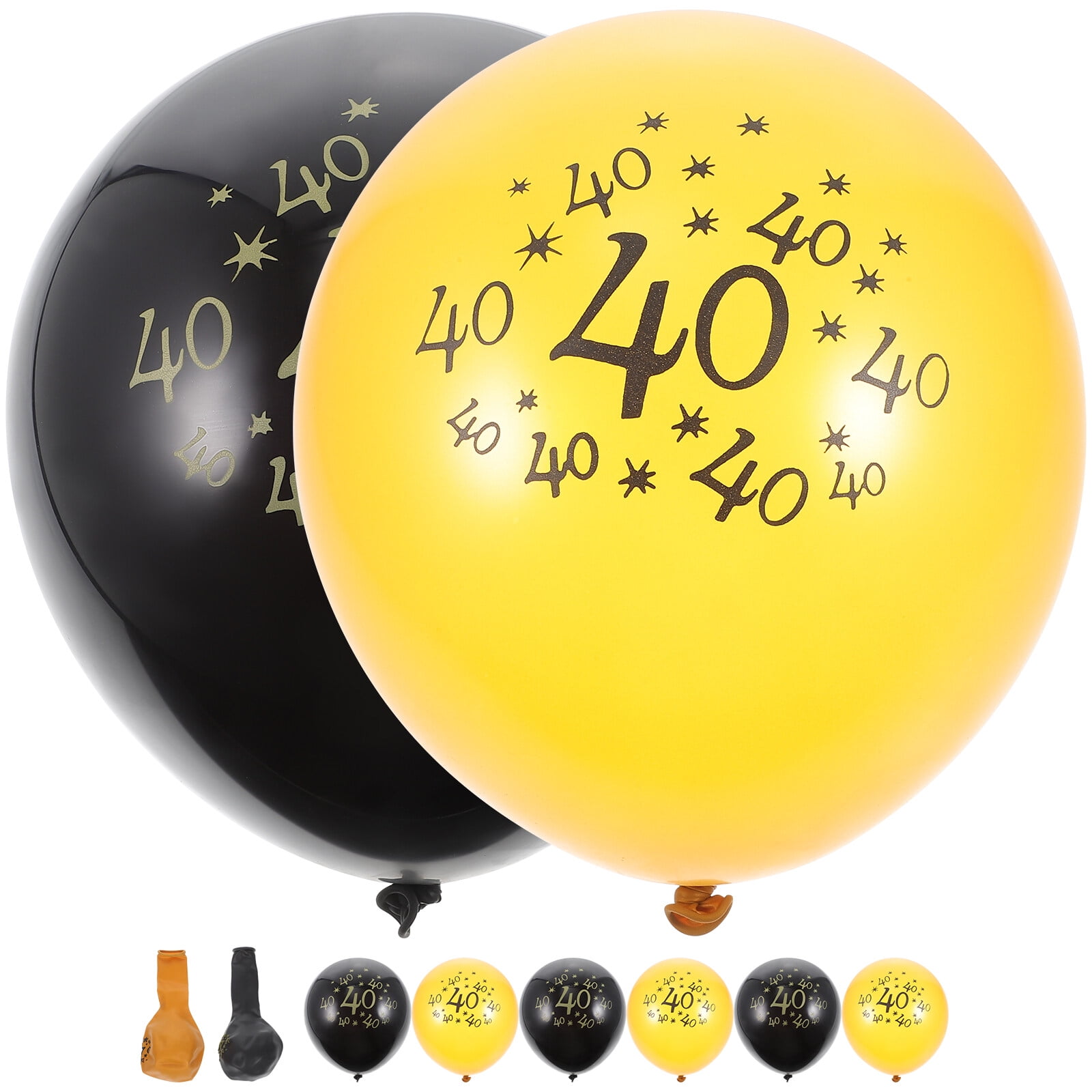 20 Pcs Happy Birthday Decorations Gold Balloons 40 40th Anniversary Wedding Confetti Latex Man