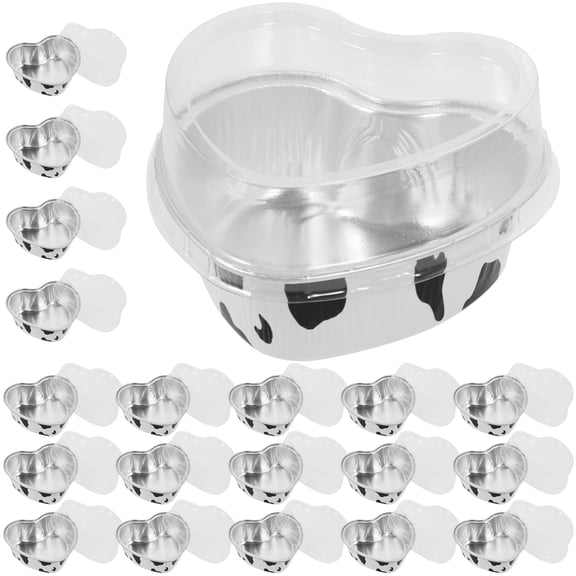 20-Pack Clear Heart Shaped Cake Boxes for Bakery Packaging, Display, and Presentation