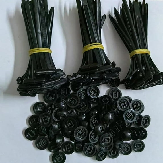 20 Pcs Heavy-Duty Nylon Universal Cable Tie Buckle, with Pin and Button Lock – UV-Resistant Self-Locking Zip Ties for Car Repair, Home, and Outdoor Use, 3.94 Inch