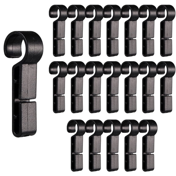 20 Pcs Helmet Headlamp Clips Anti-Slip Plastic Helmet Clamps Hooks for Safety Cap