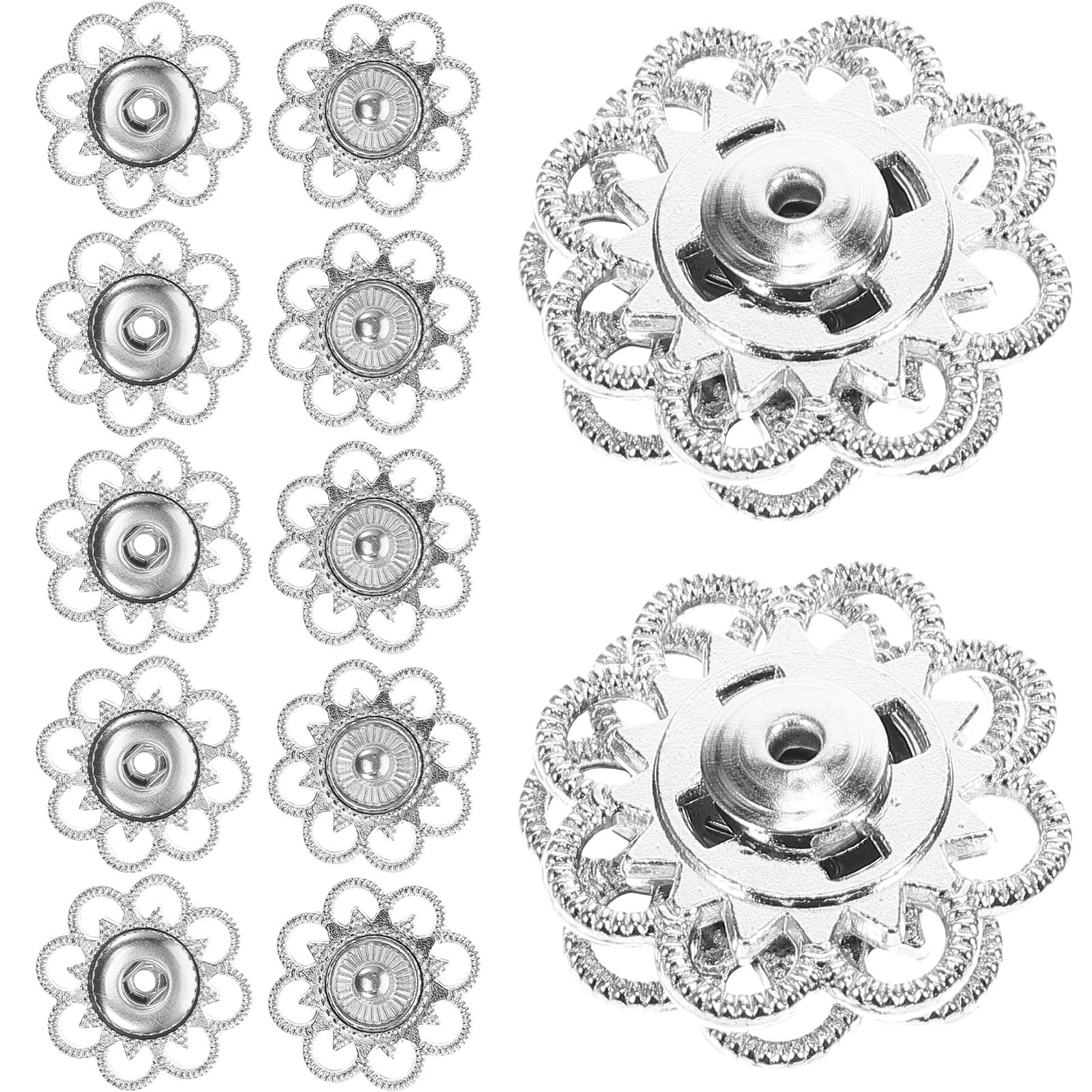 20 Pcs Hidden Buckle Leather Wallet Decor Snaps for Sewing Invisible