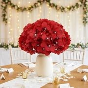 20 Pcs Hydrangea Heads Artificial Flowers Heads and Stems Fake Hydrangea Flowers for Home Wedding Decor