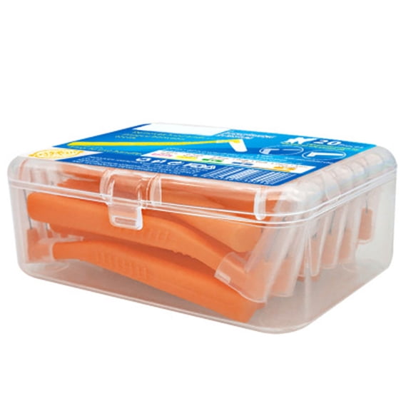20 Pcs Interdental Brush Tooth Floss Brush for Teeth Toothpick with Refill Heads Micro Tight Dental Picks for Teeth Cleaning Disposable Toothbrush Flossing Oral Braces Toothbrush