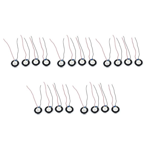 20 Pcs Internal Speakers Magnet 30mm 2800Hz 8Ohm 1W for PC Laptop,20 x Laptop Internal Speaker,Black& Silver Tone