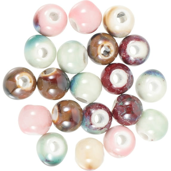Raindrops Round Smooth Loose Beads Assorted Colors 20 Pieces Craft Jewelry Making Supplies