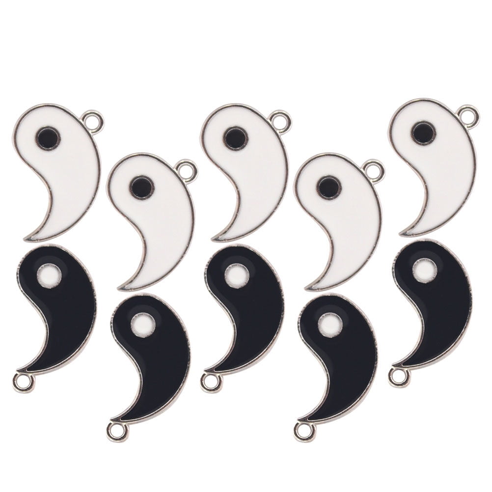 20 Pcs Key Fob Charms Necklace Pendant Holder for Jewelry DIY